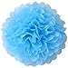 Produktbild Hacoly 5er Papier Blume Ball Schaumblume Party Hochzeit Dekoration Pompoms Künstliche Blumen Geburtstagsdeko Pom Nursery Braut Dusche Deko 6 Zoll - Blau