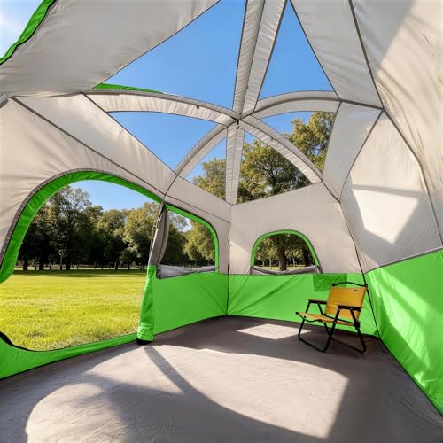 Image of CAMPROS CP Upgraded 6 /8 Person Camping Tents, Waterproof Windproof Family Tent with Larger Mesh Windows & Door, Double Layer, Easy Set Up, All-Season Dome Tent with Top Rainfly & Carry Bag