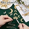 Hobbspring 33pcs 9 Styles Connector Charms Brass Crescent Moon links Charm for Diy Earring Necklace Jewelry Making Metal Half Moon Pendants Men Women Crafts Supplies #4