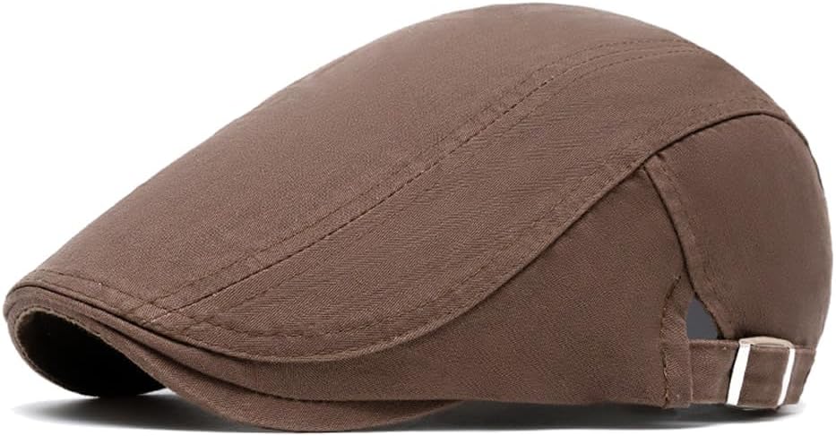 Men's Cotton Flat Ivy Gatsby Newsboy Driving Hat Adjustable Irish Cabbie Ivy Driving Hunting Cap