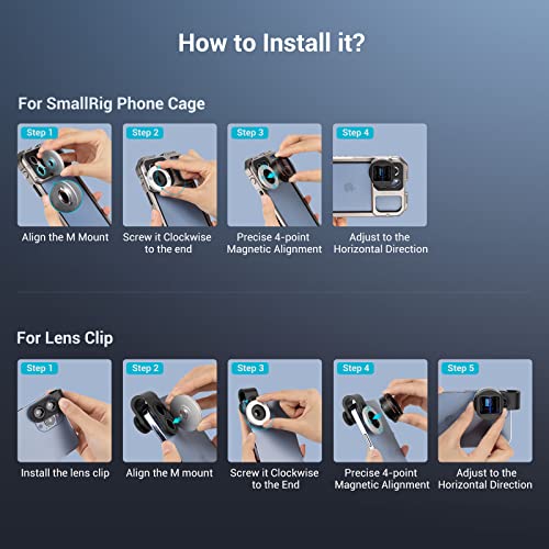 Image of SmallRig 1.55XT Anamorphic Lens for iPhone and Android, Phone Cinematic Filmmaking Lens (T-Mount) 3578B