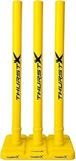 Cricket Stumps with Stand Cricket Kit Plastic Wickets for Cricket Standard Wickets for Cricket Ground, Match, Tournament Stump with Stand & Bails-Plastic Wickets Set (Yellow)-picture-23