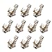 10PCS Guitar Input Jack Socket, 1/4 Jack Socket Mono Panel Mount Audio Female Jack Plug Socket Nut TS Panel Chassis Input Output Jack for Electric Guitar Bass Audio Connector Nickel Plated/6.35mm