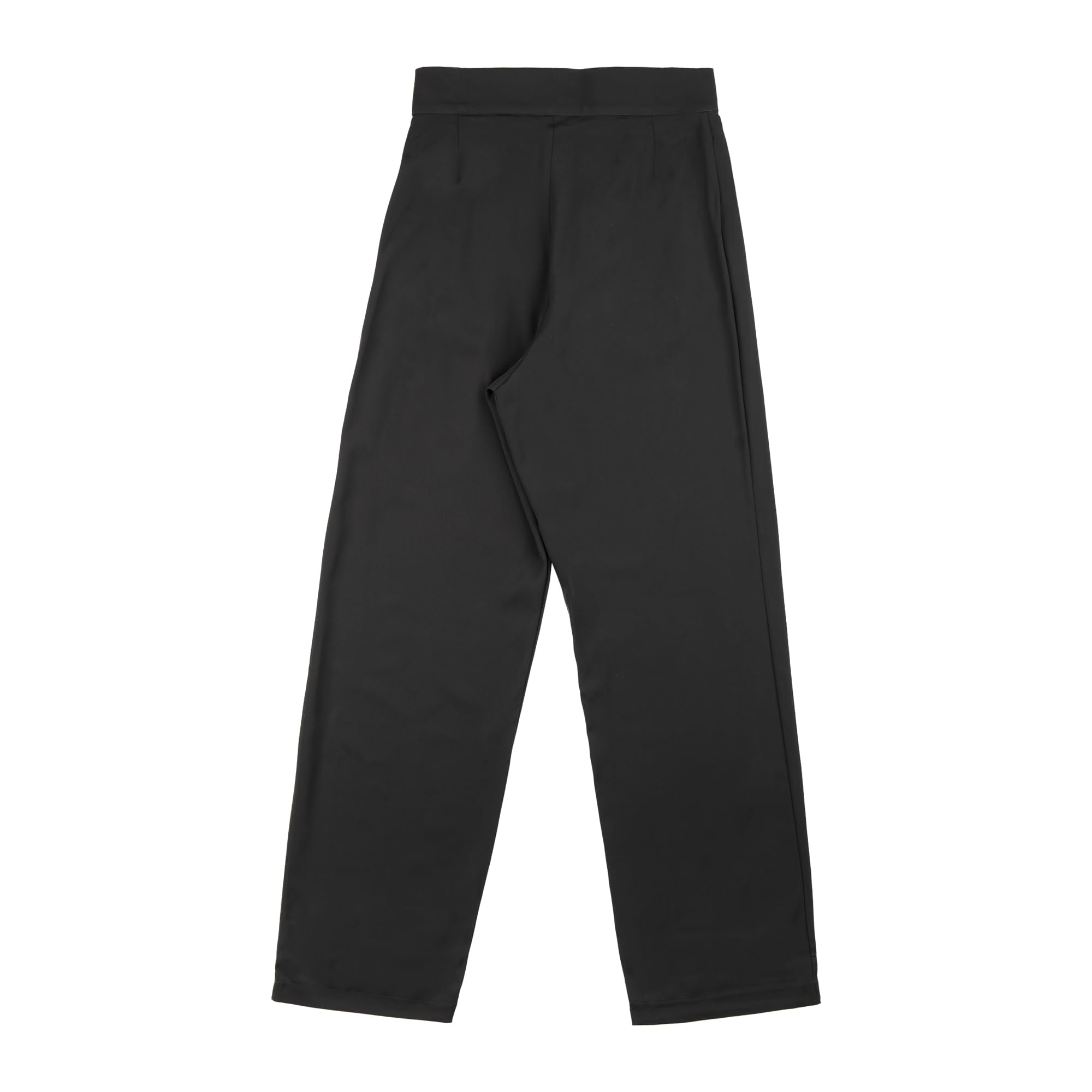 Pantalone Tampico Uomo Latino Americano a Vita Alta, Nero, Ampio Volume con 2 Pieghe, Tasche Laterali, Taglio Slim alla Caviglia,Taglia XS a XL, Retro