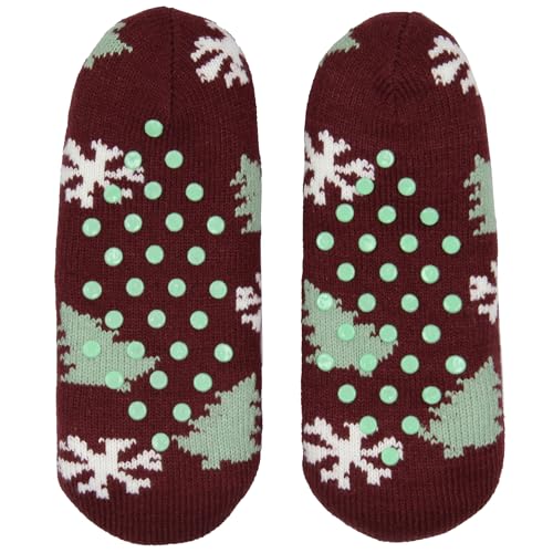 Bioworld Rudolph The Red-Nosed Reindeer Christmas Holiday Slipper Socks Fleece Lined3