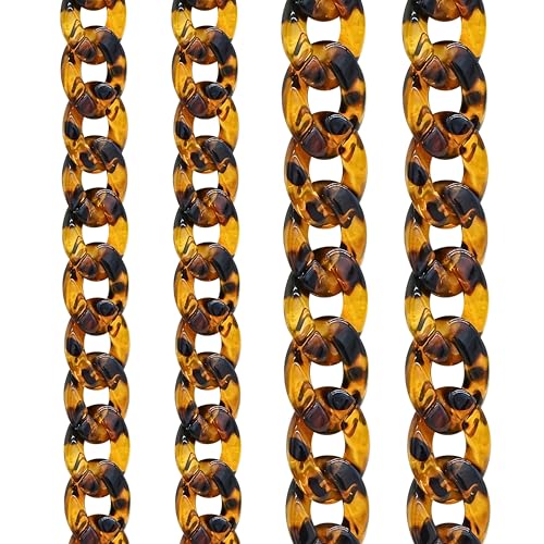 Image of SATRA TRADERS Tortoise Acrylic Printed Mask Chain | 1mtr | AC11
