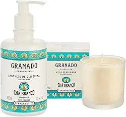 Kit Vela Chá Branco e Sabonete Líquido Chá Branco Granado Terrapeutics