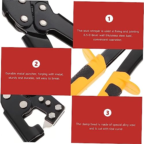 Steel Stud Crimper,Hand Keel Metal Punch Lock Drywall Hand Tool - Image 3