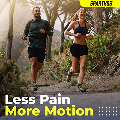 Sparthos Ankle Compression Sleeve (Pair) – Plantar Fasciitis Brace With Arch Support – Foot Ankle Socks For Men And Women – Increase Blood Circulation, Reduce Swelling & Heel Spurs (Black-M) #TOP2