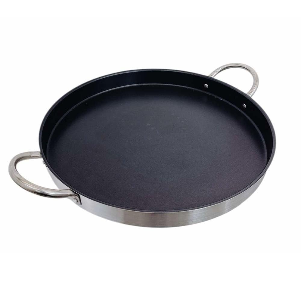 Stainless Steel 21-1/2'' Comal Griddle Cooking Pan Non-Stick Coating Kitchen Cookware