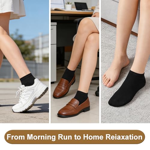 Image of Womens Ankle Socks Cotton No-Show Comfortable Low-Cut Liner Kraft Paper Gift Box