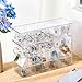 Tatuo 1 Pcs Cable Organizer Box with Wire Ties, Plastic Cord Storage Box with Lid, Electronics Organizer for Home Office Desk Organizers and Accessories (Clear)