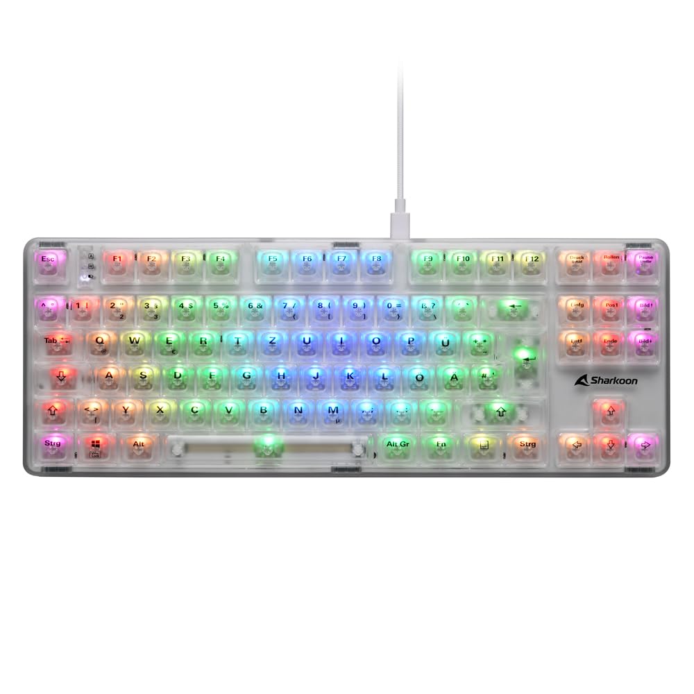 Sharkoon Crystal Shark RGB, Weiß