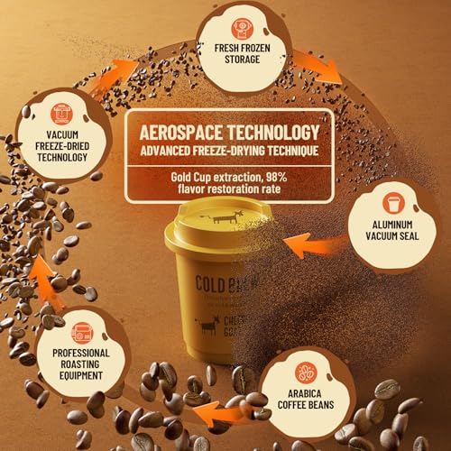 Image of CheerfulGoat Instant Cold Brew Coffee - Speciality Javy Coffee Extract 100% Arabica, Freeze-Dried, No Sugar, No Additives, Low Acid, Healthy for Iced & Hot Coffee, Singapore Coffee, 15 Servings