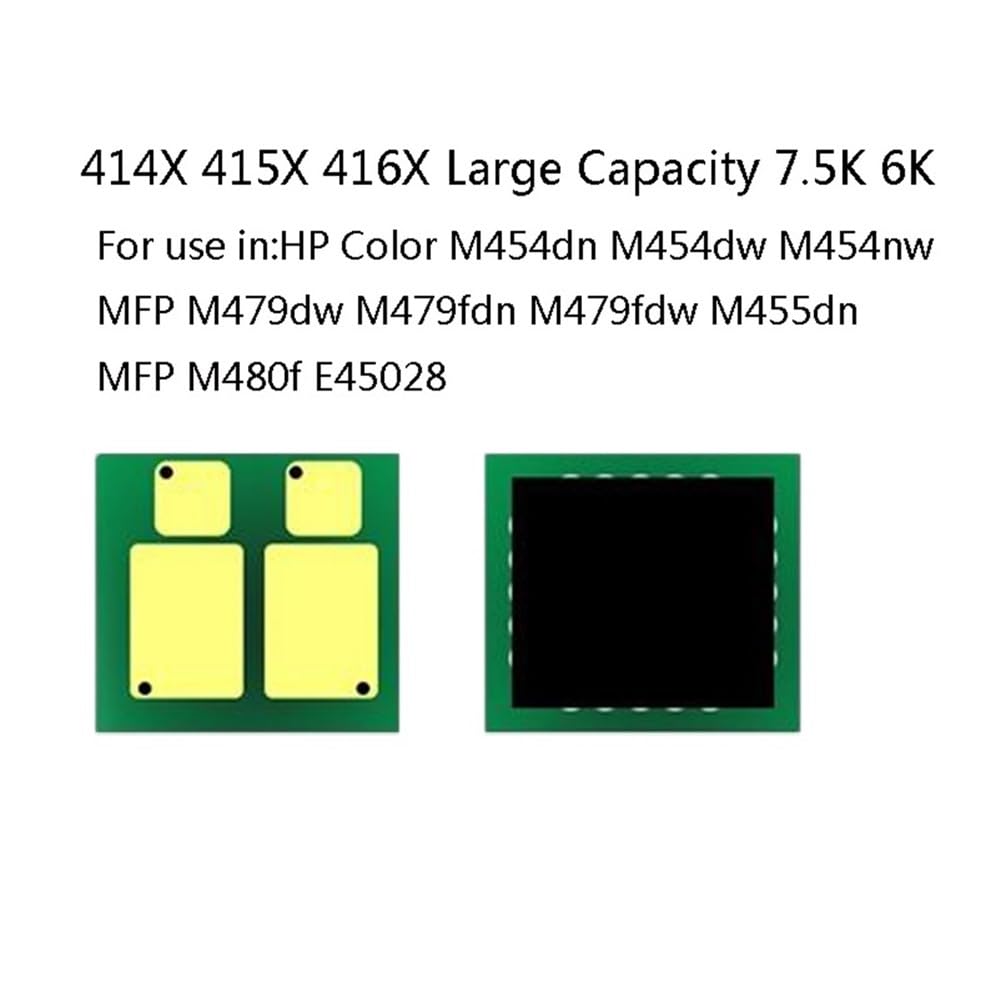 414X 415X 416X Circuito Integrato del Toner Adatto for HP Color Pro M454dn M454dw M454nw MFP M479dw M479fdn M479fdw M455dn E45028 W2021X W2030X stampante(1PC 416X W2042X Y)