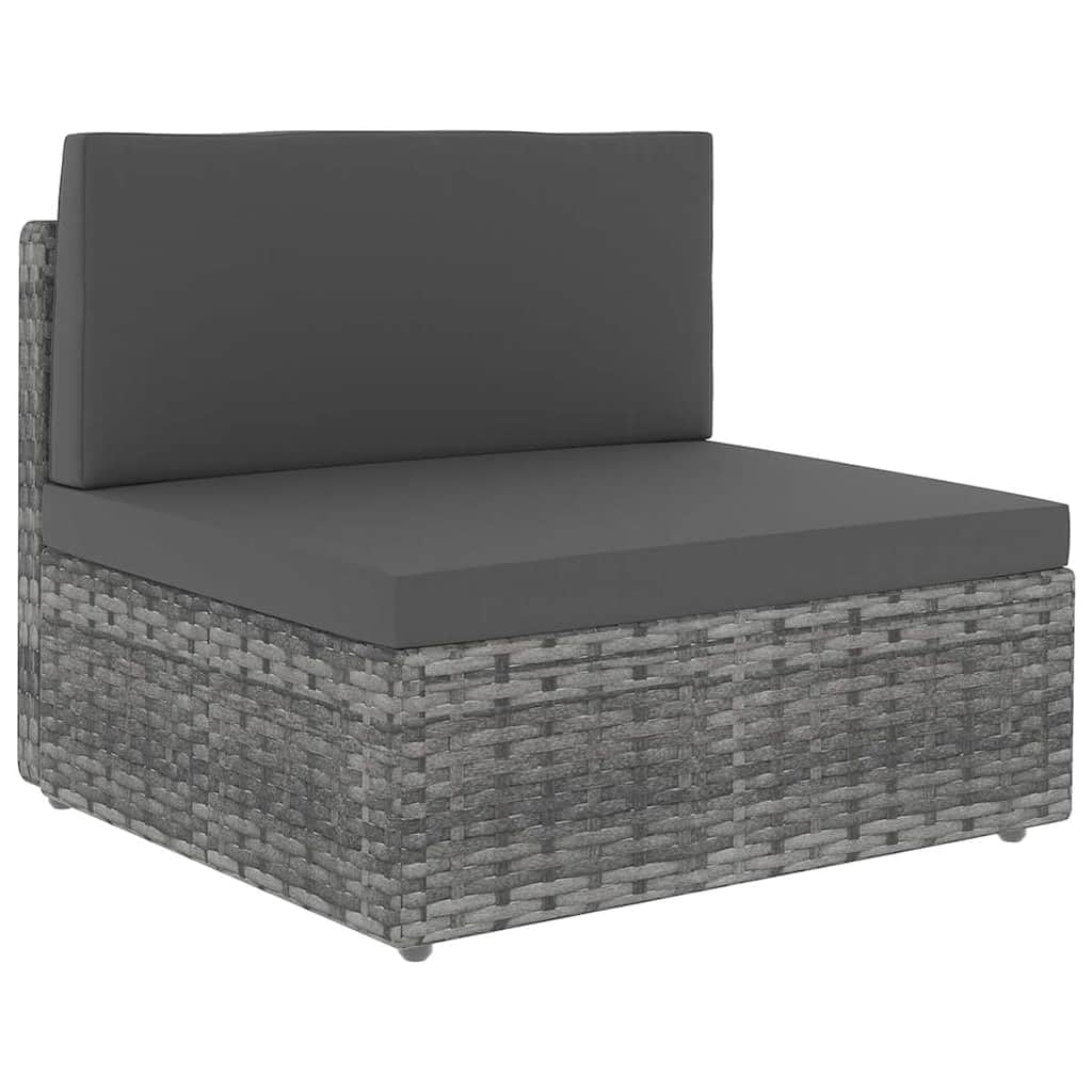 Odporny na warunki atmosferyczne rattan PE modułowy zestaw Szary 10