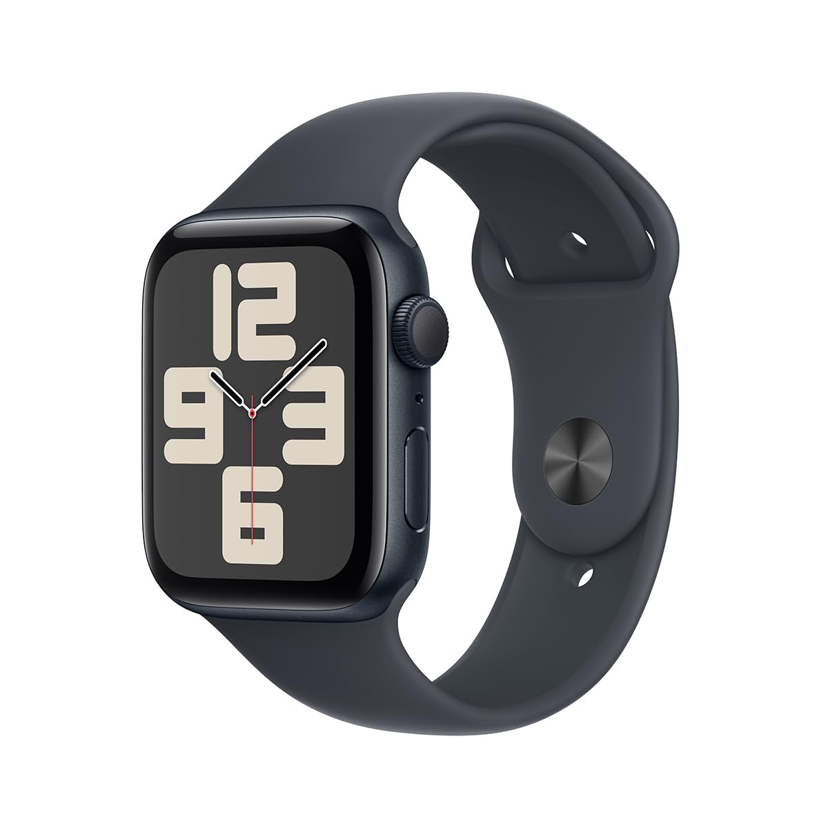 Apple Watch SE 2nd Gen GPS 44mm Smartwatch with Midnight Aluminum Case with Midnight Sport Band M L
