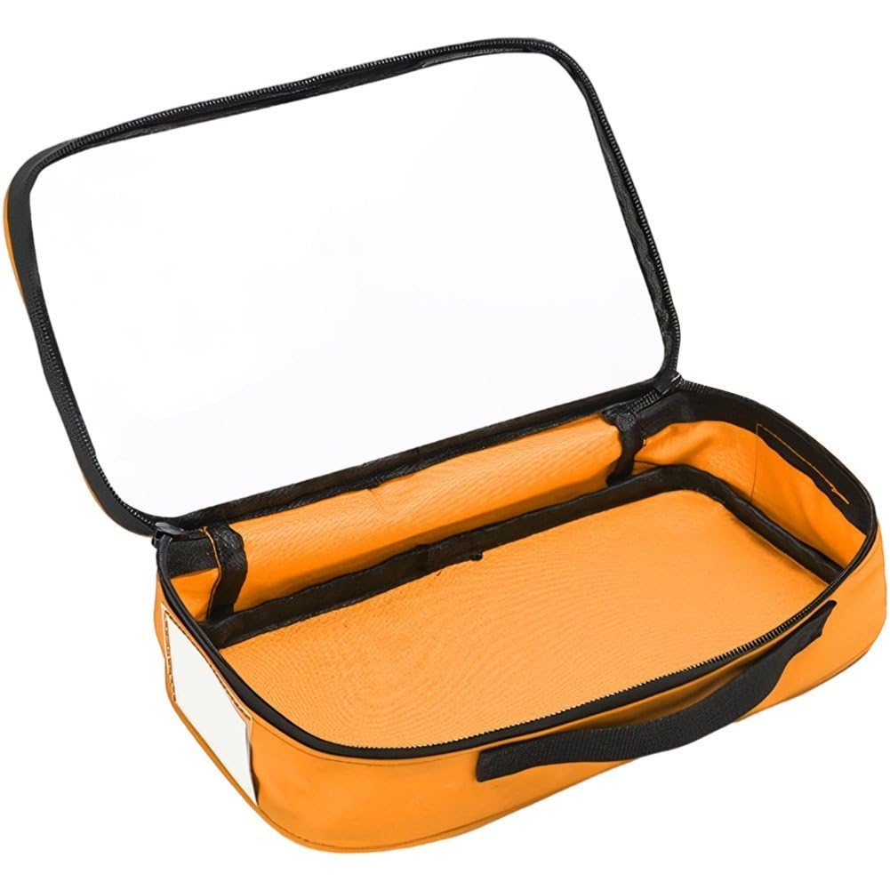 Muteitt First Aid Bag Empty Medical Kit Accessory Pouch Zippered Travel Medicine Bag with Transparent Window for Car Home Outdoor Travel