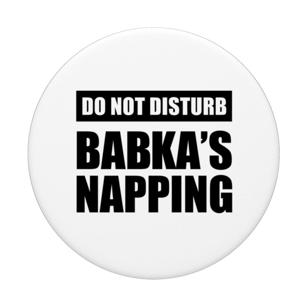 Do Not Disturb Babka's Napping PopSockets Swappable PopGrip, Black - Image 3