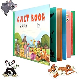 Montessori Quiet Book, Interactive Busy Book, spokojna książka Montessori dla Toddlers, puzzle książka, zabawka edukacyjna, dla dzieci w wieku od 2 lat (zwierzę)