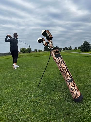 Image of Women's Ultralight Sunday Bag | Taboo Fashions Stand Bag | Range Bag, Par 3, Executive Course | Self Flexing Stand, Adjustable Strap (Wildcat)