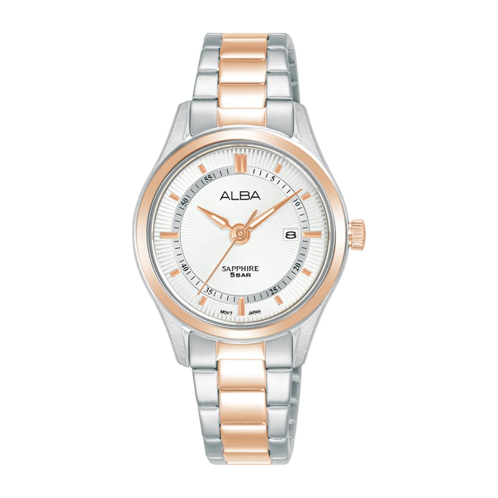 Alba Stainless Steel Women Analog Wristwatch Ah7Bq2X1, White Dial, Silver Band (B0CD84DWGJ) Amazon Price History, Amazon Price Tracker