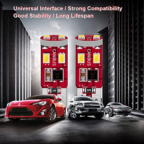 Gjtianxk 194 168 2825 W5W T10 Led Car Light Bulb Canbus Error Free Non-Polarity For Car License Plate Dome Map Courtesy Door Lights (Warm White, Pack Of 2) #TOP1