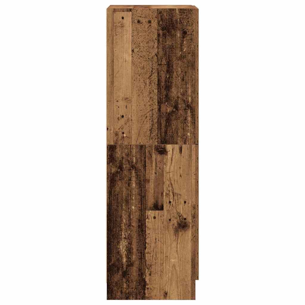 Brokky-Armadietto Cucina Legno Antico 38x41,5x131,5 cm in Legno|Mobile Sottolavello per Cucina