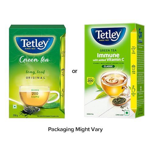 Image of Tetley Long Leaf Green Tea, 250g (Pack of 3)