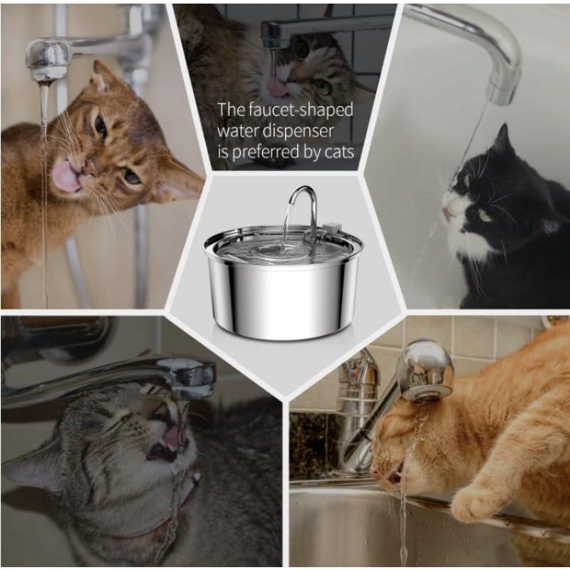 Dr. Pfoten AquaFlowm-Der AntibakterielleTrinkbrunnen Hund mit Filtration, Immer Frisches Wasser Hundewasserschale für alle HundegroBen