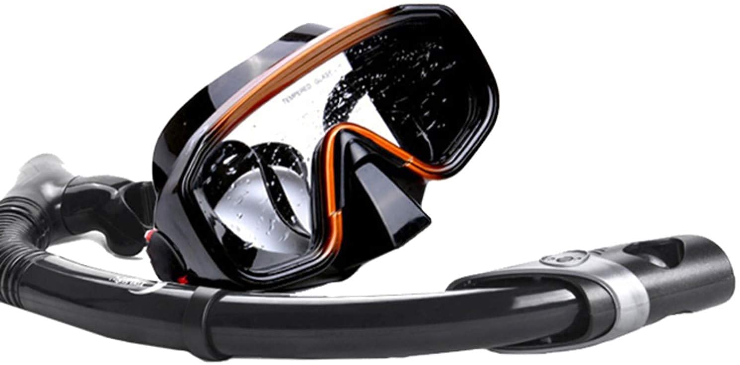 Gafas De Buceo, Máscara Facial Completa, Gafas De Buceo, Snorkel para Hombre, Set De Snorkel Impact Festival, Gafas De Buceo De Vidrio Templado, Impermeables, Color Naranja, Naranja