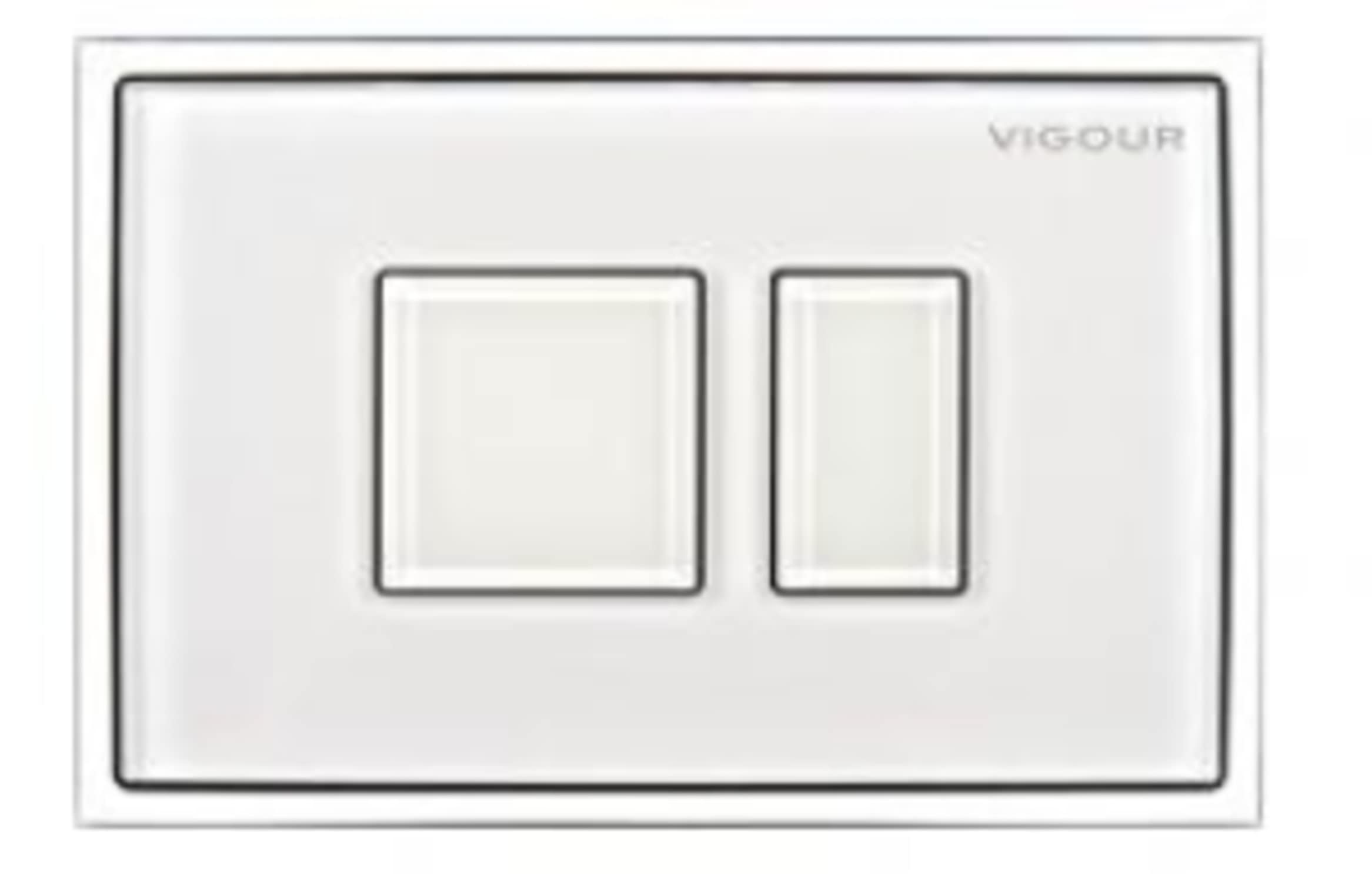 VIGOUR Betätigungsplatte AI Glas weiss Kunststoff weiss f.2-Mengen-Spülung V5AIGK