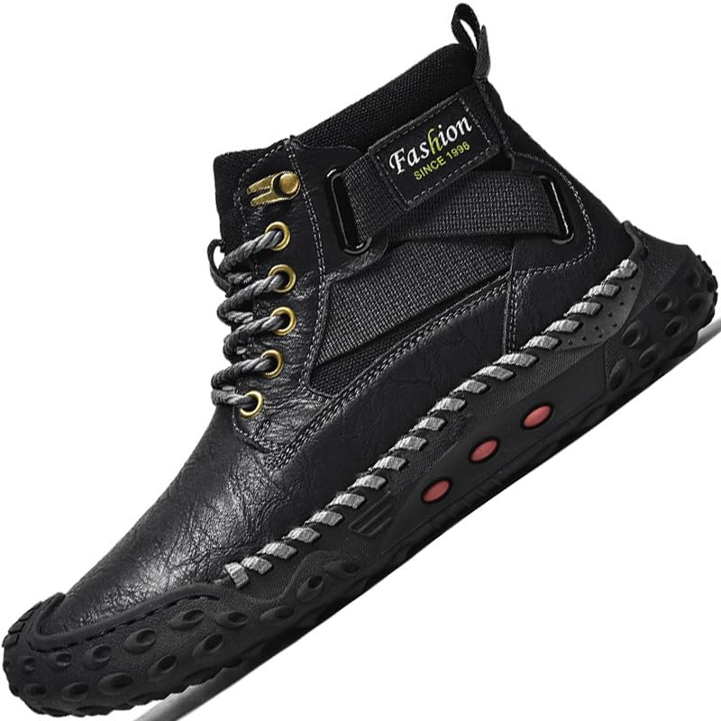 Boots For Men Chelsea Mens Casual High Top Leather Sneakers Work Shoes Men's Size