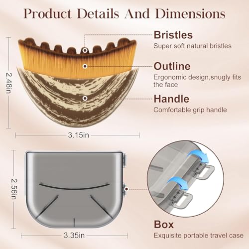 Image of Lymphatic Brush Guasha | Face Sculpting Tool for De-Puffing, Jawline Definition & Skin Firming | Soft Bristle Facial Drainage for Massage & Skincare Use
