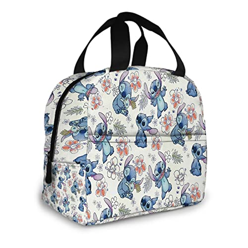 Shefdveg Cute Blue Lunch Bag For Boys Girls Kawaii Reusable Insulated Lunch Box - Leakproof Cooler Tote Bag Freezable Lunch Bag For Office Work School #TOP14