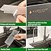 Behind the Faucet Splash Guard - Household Adhesive Strip Self-Adhesive Countertop Splash Guard Transparent Acrylic (Frosted) Kitchen Perimeter Waterproof Splash Guard (10.2x1.2x3.3 in) (2Pack)