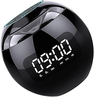 Hemobllo 1 Peça Rádios De Som Despertador Para Casa Despertador Alto-Falante De Mesa Alto-Falante Caixa Mini Alto-Falante Despertador Doméstico Alto-Falante De Mesa Rádio Abs Preto Mini