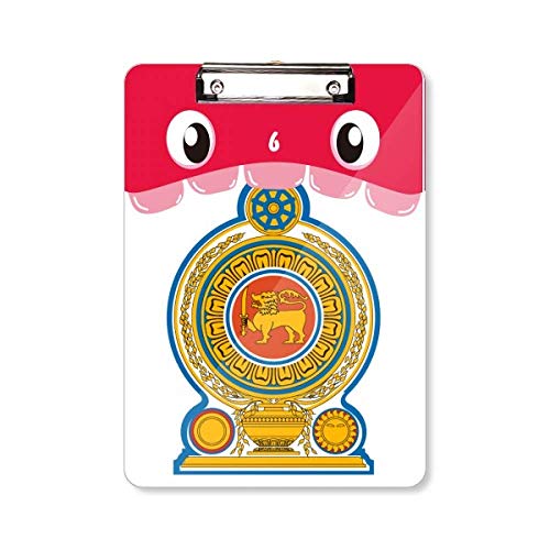 Porte-bloc A4 Asie avec blason du Sri Lanka pour prendre des notes en conférence
