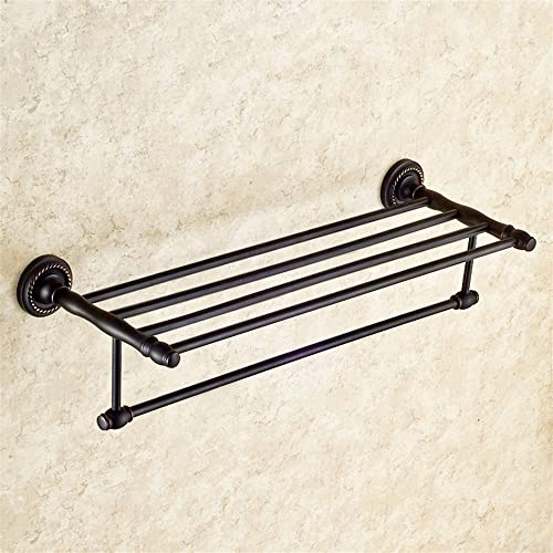 Porte-serviettes mural cuivre 50 cm rangement salle de bain durable et compact - 7