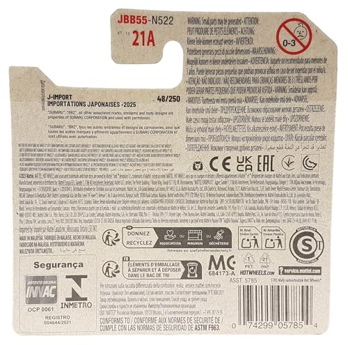 Image of Hot Wheels Subaru BRZ J-Imports Ages 3 Years and Up 48 /250 (White)