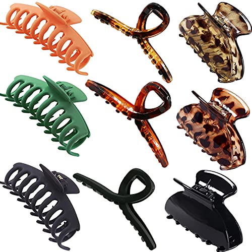 9 Pack Hair Claw Clips, Nonslip Large Claw Clip Accessories Hair Barrettes for Women and Girls (Type A)