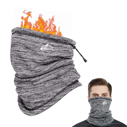 Preisvergleich Produktbild mizikuu Halswärmer Winter, Loop Schal Multifunktionstuch Schlauchschal Herren Gesichtsschal Nackenwärmer Halsschlauch Fleece Winddicht für Motorrad Laufen Wandern Radfahren