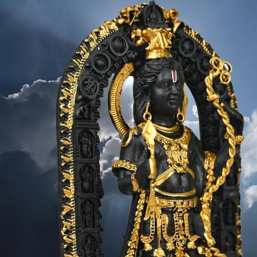 Statue Ram Lalla Ayodhya murti polyrésine 22,9 cm idole décoration maison design hindou