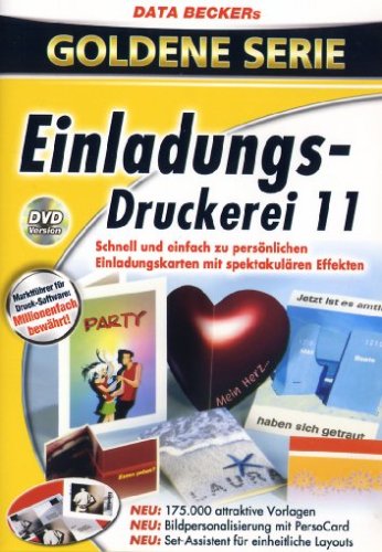 Data Becker Einladungs-Druckerei 11 - Software De Gráficos 280 Mb, Windows 2000 Sp4 , Xp Sp2 , Vista, Deu Data Becker Einladungs-Druckerei 11 - Software De Gráficos 280 Mb, Windows 2000 Sp4 , Xp Sp2 , Vista, Deu