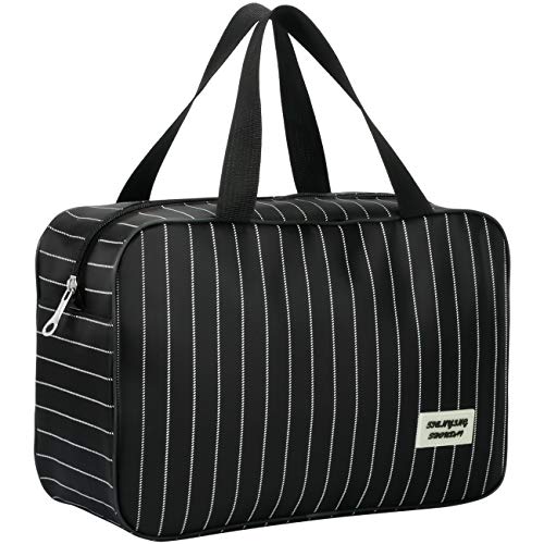 Mens Travel Toiletry Bag Large Toiletries Bag Waterproof Shaving Bag for Men Grooming Bag Weekender Makeup Bag for Travel Wash bag Overnight Cosmetic Bag Large Personalized Shower Organizer Black Bath