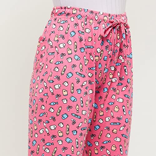 Image of Max Women Cotton Casual Style Printed Elasticated Pyjamas