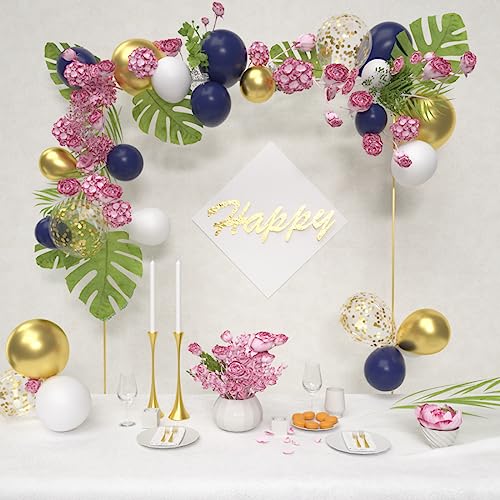 70 pezzi Palloncini blu Oro Bianco, Palloncini