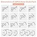 RORPOIR 18pcs Unisex Stainless Steel Nose Rings and Studs Hypoallergenic Titanium Nose Clips for Nostril Piercing Fashion Body Jewelry for Men and Women Comfortable and Stylish Decorations