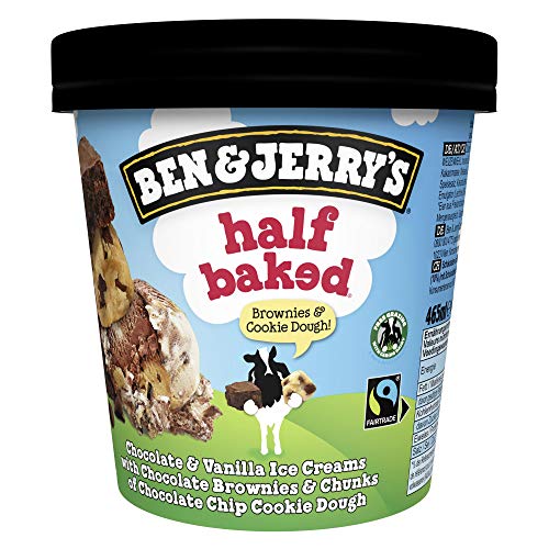 Ben & Jerry's Half Baked Chocolate & Vanilla Ice Cream Tub 465ml