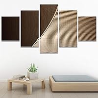 SIGNWIN 5 Panel Canvas Wall Art Modern Art Abstract Closeup Cool Line Minimalism Minimalist Multicolor for Home Decorations Ready to Hang - 60